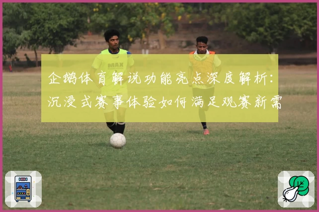 企鹅体育解说功能亮点深度解析：沉浸式赛事体验如何满足观赛新需求